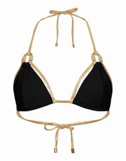 Beach Bunny Black Madagascar Glam Triangle Top & Madagascar Glam Tie Side Bottom Bikini Swimwear Set -Fashionable Swimwear beach bunny apparel accessories clothing swimwear beach bunny black madagascar glam triangle top madagascar glam tie side bottom bikini swimwear set 28091310800994