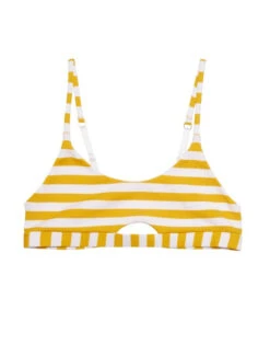Beach Bunny Honey White Stripe Elsie Bralette Top Swimwear Separate -Fashionable Swimwear beach bunny apparel accessories clothing swimwear beach bunny honey white stripe elsie bralette top swimwear separate 12470940631138