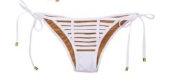 Beach Bunny White Hard Summer Tie Side Bottom -Fashionable Swimwear beach bunny apparel accessories clothing swimwear beach bunny white hard summer tie side bottom 14391375495266