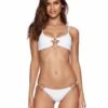 Beach Bunny Lexi White Bralette & Nadia Skimpy Bottom Bikini Swimwear Set