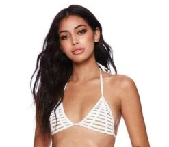 Beach Bunny White Hard Summer Triangle Top