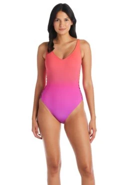 Cool Breeze Side Lace Down One Piece Swimsuit -Fashionable Swimwear bleu rod cool breeze 1 pc purple crush 4 side lace down one piece swimsuit cb 35113680961711 scaled