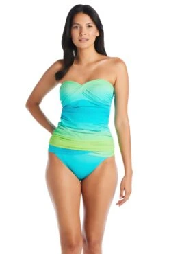 Cool Breeze Strapless Bandeau Tankini Top -Fashionable Swimwear bleu rod cool breeze tankini draped bandeau tankini top cb 35113624338607 scaled