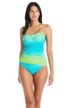 Cool Breeze Strapless Bandeau Tankini Top -Fashionable Swimwear bleu rod cool breeze tankini draped bandeau tankini top cb 35113624371375 scaled