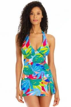 Life Of The Party Halter Tankini Top