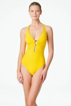 Ring Me Up One Piece Plunge Cross Back Swimsuit -Fashionable Swimwear bleu rod mu 1 pc one piece cross back swimsuit ru 34385801609391 scaled