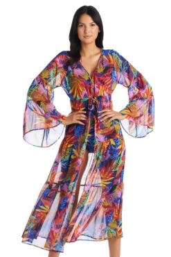 Night Safari Long Open Front Dress Cover Up
