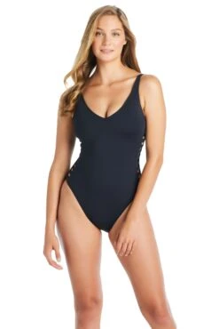 All Tied Up Side Lace Down One Piece Swimsuit -Fashionable Swimwear blue rod all tied up 1 pc lace down side one piece swimsuit atu 35128387567791 scaled