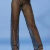 Black Corchet Sheer Mesh Net Cover-up Pool Beach Resort Pants