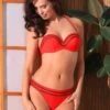 Jolidon Red W/ Gold Trim Underwire Push-Up Top & Cheeky Rear Bottom Swimwear Swimsuit