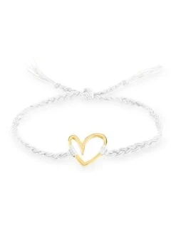 Liliana Montoya Gold Heart White Bracelet