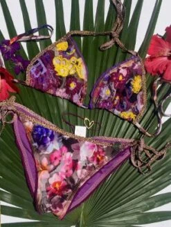 Liliana Montoya Swim B049RI Rosales Ines Purple Triangle Top & Side Tie Scrunch Bottom Swimwear Set -Fashionable Swimwear montoya apparel accessories clothing swimwear liliana montoya swim b049ri rosales ines purple triangle top side tie scrunch bottom swimwear set 28014705082466