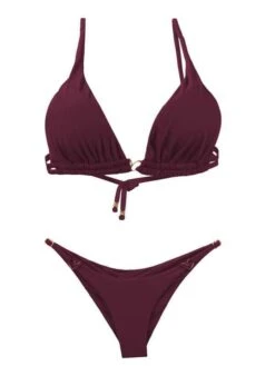 Liliana Montoya Tinto Bikini Marinera Top Double Straps & Bottom Bikini Swimwear Set -Fashionable Swimwear montoya apparel accessories clothing swimwear liliana montoya tinto bikini marinera top double straps bottom bikini swimwear set 28014760624226