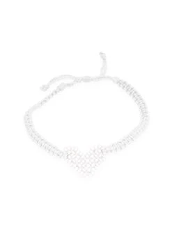 Liliana Montoya White Tejido Macrame Bracelet