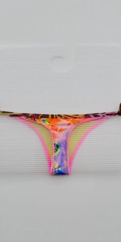 Liliana Montoya Swim Bikini Brasilerita Strappy Flower Power Print Triangle Top & Micro Thong Bottom -Fashionable Swimwear montoya apparel accessories clothing swimwear one size print liliana montoya swim bikini brasilerita strappy flower power print triangle top micro thong bottom 28014737424482 scaled