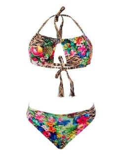 Liliana Montoya GAiA Rainforest Tiger Bandeau Top & Cheeky Bottom Set
