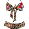 Liliana Montoya GAiA Rainforest Tiger Front Tie Bandeau Top & Cheeky Bottom Set