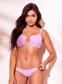 Lavender Purity Bralette & Bottom Bikini Set