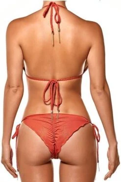 Notorious Swimwear Radiant Crochet Triangle Top & Side Tie Cheeky Scrunch Bottom Swimsuit Bikini Set -Fashionable Swimwear notorious swimwear apparel accessories clothing swimwear notorious swimwear radiant crochet triangle top side tie cheeky scrunch bottom swimsuit bikini set 2572382568546