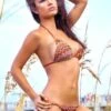 Notorious Swimwear Radiant Crochet Triangle Top & Side Tie Cheeky Scrunch Bottom Swimsuit Bikini Set