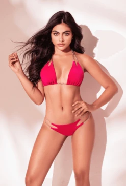 Notorious Swimwear Red Nicety Triangle Top & Cheeky Bottom Set