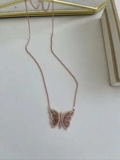 Gorgeous Silver Butterfly Necklace -Fashionable Swimwear olganikoza gorgeous silver butterfly necklace 28783948562530