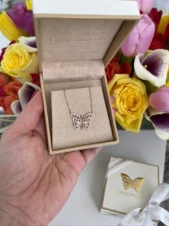 Gorgeous Silver Butterfly Necklace -Fashionable Swimwear olganikoza gorgeous silver butterfly necklace 28783948660834