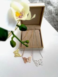 Rose-Gold Papillon Necklace -Fashionable Swimwear olganikoza necklace rose gold papillon necklace 28783928377442