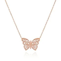 Silver Papillon Necklace -Fashionable Swimwear olganikoza necklace rose gold silver papillon necklace 28783938764898