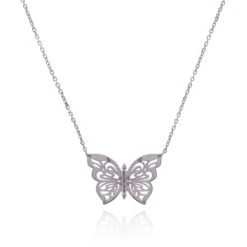 Rose-Gold Papillon Necklace -Fashionable Swimwear olganikoza necklace silver rose gold papillon necklace 28783928213602