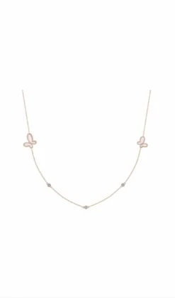 Long Silver Butterfly Neckless -Fashionable Swimwear olganikoza rose gold long silver butterfly neckless 28783939584098