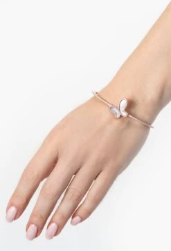 Silver Bracelet With Mother Of Pearl Butterfly -Fashionable Swimwear olganikoza silver bracelet with mother of pearl butterfly 28783949250658