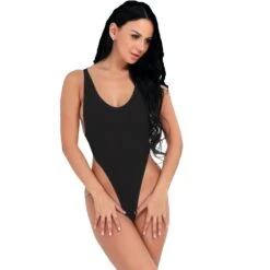 White Sheer Extreme High Thigh Cut Thong One Piece Swimsuit Swimwear (Black Also Available) -Fashionable Swimwear sohot swimwear apparel accessories clothing swimwear one size black white sheer extreme high thigh cut thong one piece swimsuit swimwear black also available 6799717105762