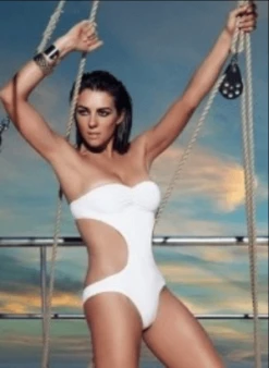 White One Piece Swimsuit With Cut Out Side Ties