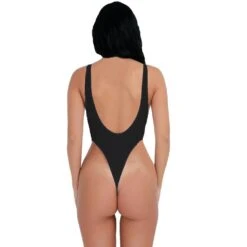 White Sheer Extreme High Thigh Cut Thong One Piece Swimsuit Swimwear (Black Also Available) -Fashionable Swimwear sohot swimwear apparel accessories clothing swimwear white sheer extreme high thigh cut thong one piece swimsuit swimwear black also available 6799717138530