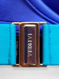 Le Perla Two Tone Blue Luxury Balconette Bikini Top & Tie Side Brazilian Bottom Swimsuit -Fashionable Swimwear sohot swimwear le perla two tone blue luxury balconette bikini top tie side brazilian bottom swimsuit 2022 le perla sexy blue ryder balconette bikini swimsuit 28603295432802 1