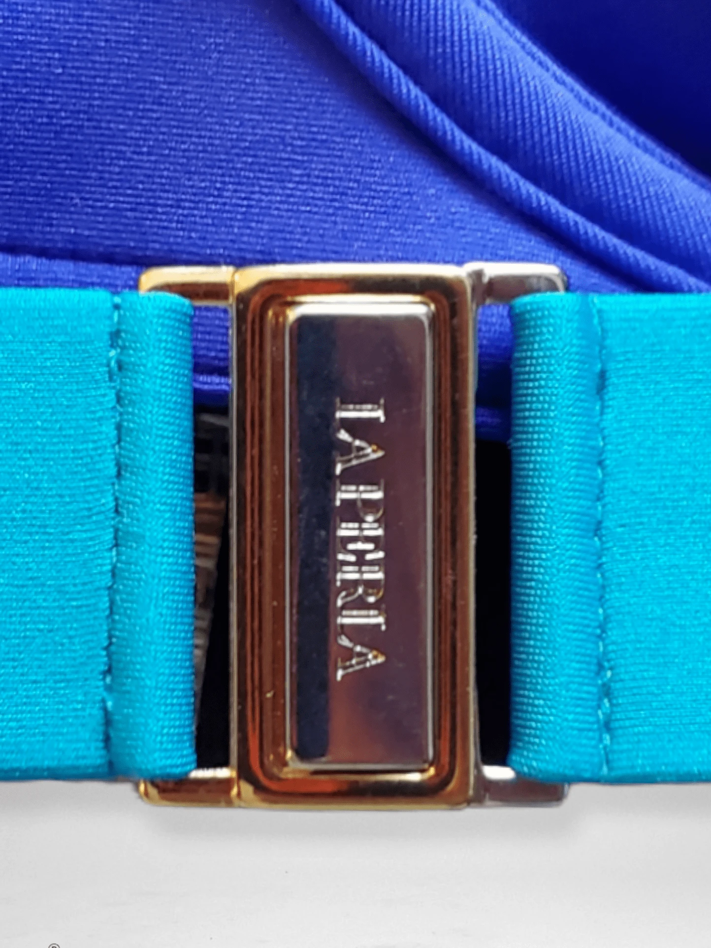 Le Perla Two Tone Blue Luxury Balconette Bikini Top & Tie Side Brazilian Bottom Swimsuit 5 Le Perla Two Tone Blue Luxury Balconette Bikini Top & Tie Side Brazilian Bottom Swimsuit - Image 5