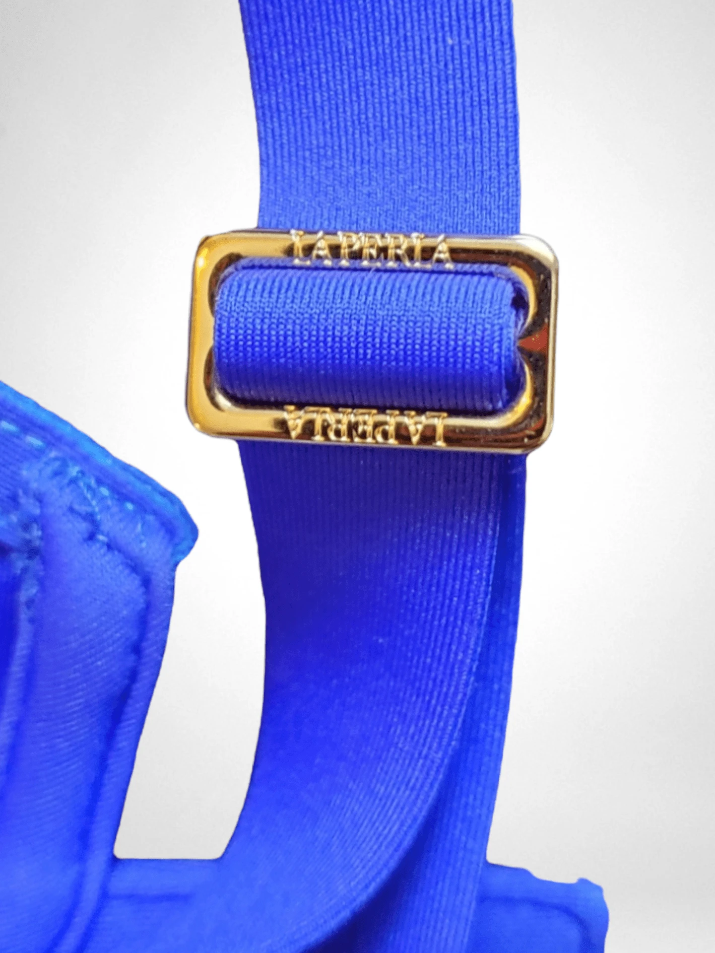 Le Perla Two Tone Blue Luxury Balconette Bikini Top & Tie Side Brazilian Bottom Swimsuit 4 Le Perla Two Tone Blue Luxury Balconette Bikini Top & Tie Side Brazilian Bottom Swimsuit - Image 4