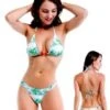 Nice Floral Print Triangle Top & Thong Bottom Set