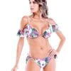 Sicilia Floral Ruffle Triangle Top & Side Tie Cheeky Bottom Set