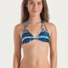 Thaikila Azul Reversible Triangle Top And Side Tie Brazilian Bikini Bottom W/ Shell Accents Swimwear Swimsuit Set