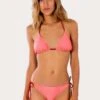 Thaikila Azalee Reversible Triangle Top And Side Tie Brazilian Bottom Bikini Swimwear Swimsuit Set