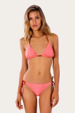 Thaikila Azalee Reversible Triangle Top And Side Tie Brazilian Bottom Bikini Swimwear Swimsuit Set